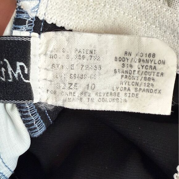 Miraclesuit Navy Lavender One Piece 10 - Picture 6 of 9